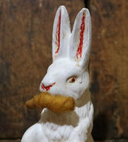 White Rabbit Holding Carrot Marked Japan
