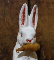 White Rabbit Holding Carrot Marked Japan