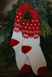 Beautiful Red and White Christmas Stockings