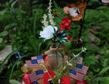 Patriotic Vintage Plate Graniteware Bowl with Flags