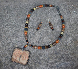 Autumn Tree of Life Primitive Necklace