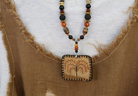 Autumn Tree of Life Primitive Necklace