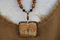 Autumn Tree of Life Primitive Necklace