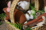 Amish Rabbit Handmade Basket Easter Gathering