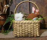 Amish Rabbit Handmade Basket Easter Gathering