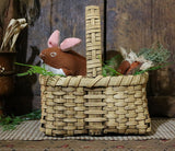 Amish Rabbit Handmade Basket Easter Gathering