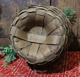 Vintage Printed Cat in Christmas Basket with Mouse