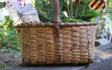 Market Splint Patriotic Basket with Flowers and Flag