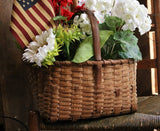 Market Splint Patriotic Basket with Flowers and Flag