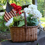 Market Splint Patriotic Basket with Flowers and Flag