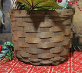 Vintage Printed Cat in Christmas Basket with Mouse