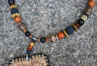 Autumn Tree of Life Primitive Necklace