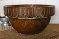 McCoy Stoneware Picket Fence Bowl Root Vegetables Grater