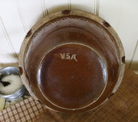 McCoy Stoneware Picket Fence Bowl Root Vegetables Grater