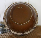 McCoy Stoneware Picket Fence Bowl Root Vegetables Grater