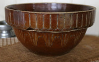 McCoy Stoneware Picket Fence Bowl Root Vegetables Grater