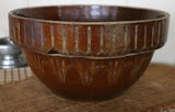 McCoy Stoneware Picket Fence Bowl Root Vegetables Grater