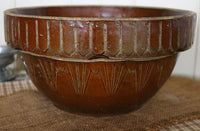 McCoy Stoneware Picket Fence Bowl Root Vegetables Grater