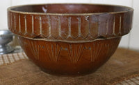 McCoy Stoneware Picket Fence Bowl Root Vegetables Grater