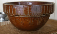 McCoy Stoneware Picket Fence Bowl Root Vegetables Grater