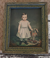 Childs Portrait Folk Art Prints Set of Three Sweet