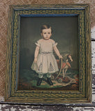 Childs Portrait Folk Art Prints Set of Three Sweet
