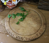 Breadboard Advertising Allinson with Carved Sheffield Knife