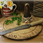 Breadboard Advertising Allinson with Carved Sheffield Knife