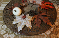 Carved German Breadboard and Turkey Candle Gathering