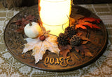 Carved German Breadboard and Turkey Candle Gathering