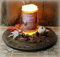 Carved German Breadboard and Turkey Candle Gathering