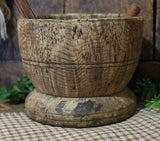 Mortar Early Black Ash Burl with Spoon