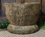 Mortar Early Black Ash Burl with Spoon