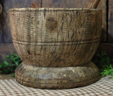 Mortar Early Black Ash Burl with Spoon