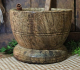 Mortar Early Black Ash Burl with Spoon