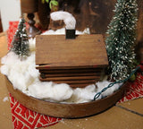 Cabin in the Woods Holiday Scene with Pantry Box Lid Base