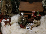 Cabin in the Woods Holiday Scene with Pantry Box Lid Base