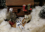 Cabin in the Woods Holiday Scene with Pantry Box Lid Base