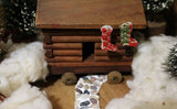 Cabin in the Woods Holiday Scene with Pantry Box Lid Base