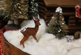 Cabin in the Woods Holiday Scene with Pantry Box Lid Base