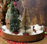 Cabin in the Woods Holiday Scene with Pantry Box Lid Base