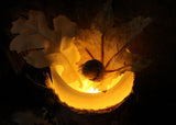 Pillar Candle Autumn Acorns and Leaves LED