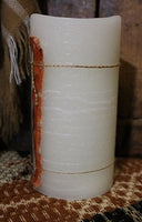 Pillar Candle Autumn Squirrel Lit