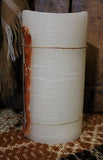 Pillar Candle Autumn Squirrel Lit