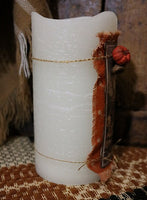 Pillar Candle Autumn Squirrel Lit