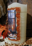 Candle Autumn Window LED