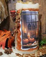 Candle Autumn Window LED