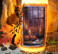 Candle Autumn Window LED