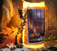 Candle Autumn Window LED