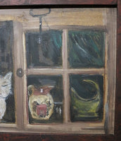 Cat in the Window Painting Charming